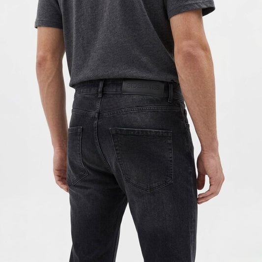Faded Black Slim Tapered Denim Jean